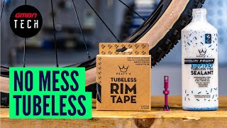 How To Convert Your MTB Wheels To Tubeless  Mountain Bike Tubeless Setup [upl. by Polly]