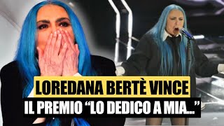 🟡 LOREDANA BERTÈ VINCE IL PREMIO DELLA CRITICA “Lo dedico a miaquot [upl. by Salina]