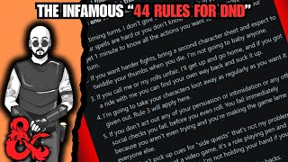 The Infamous quot44 Rules For DnDquot  rdnd [upl. by Nilesoy78]