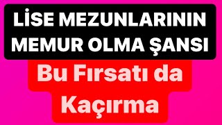 LİSE MEZUNLARINA MEMUR OLMA ŞANSI Kpss2024 2024kpss kpss [upl. by Ynaffit277]