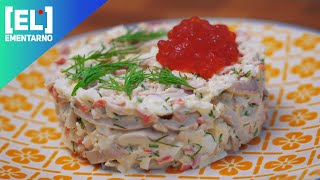 Салат с кальмарами и крабовыми палочками🐙 Самый вкусный салат с кальмарами🦑 [upl. by Gora]