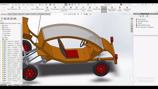 Tutorial SolidWorks Cross Car Design in SolidWorks [upl. by Adnauqaj]