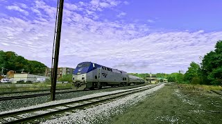 Amtrak Vermonter Departs White River Junction Train Station [upl. by Godard177]