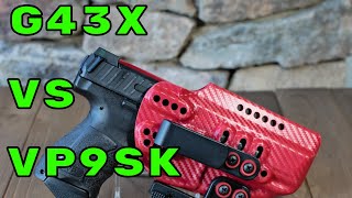 Size and Trigger Comparison Glock 43X vs VP9SK [upl. by Wilden]