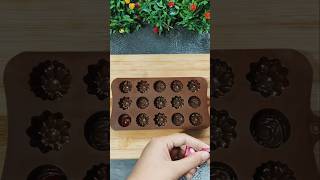 Homemade chocolate recipe l mini chocolates trending viralvideorecipechocolate chocolaterecipe [upl. by Deron]