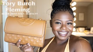 TORY BURCH  FLEMING BAG REVIEW  WHAT FITS [upl. by Eissat]