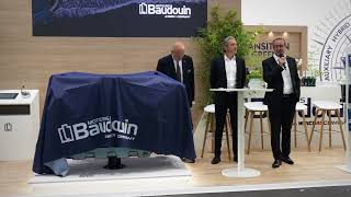 Moteurs Baudouin new 6F21 Marine Engine Launch at SMMfair [upl. by Melli]