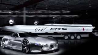 The MercedesBenz AMG Vision Gran Turismo amp the Cigarette Racing 50 Vision GT Concept [upl. by Nyvek]