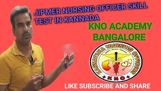 JIPMER nursing officer skill test in kannada [upl. by Novit]