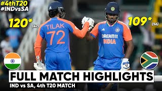 India vs South Africa 4th T20 Match Highlights 2024  India Innings Highlights Today 2831 [upl. by Einon847]