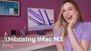 Unboxing iMac M3 Roxo [upl. by Kuhn]