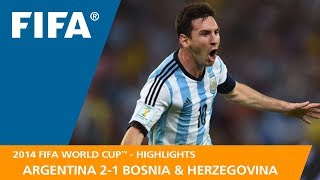 Argentina v Bosnia amp Herzegovina  2014 FIFA World Cup  Match Highlights [upl. by Oiramal]