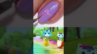 I LOVE this Gabby Cat nail art 🌈  GABBYS DOLLHOUSE [upl. by Sharma838]