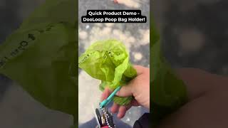 A quick review of the DooLoop Poop bag holder Its a genius solution to carrying your full poop [upl. by Ailec]