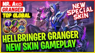 Hellbringer Granger New Skin Gameplay  Top Global Granger   Mobile Legends Gameplay And Build [upl. by Manuel879]