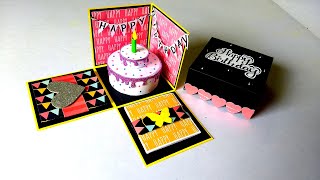 Beautiful Birthday Card Idea  Handmade Birthday Greeting Card  Tutorial [upl. by Darleen]