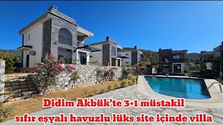 Didim Akbükte Elit Sitede 31 full eşyalı bahçeli müstakil villa [upl. by Wiggins]