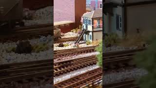 Coal wagons shunting in the yard modelrailway tt120 modelrailroad hornby [upl. by Ahseryt]