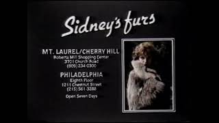 1985 Sidneys Furs Commercial PhilaNJ WCAU Channel 10 Daybreak 213 85 [upl. by Fulvi]