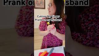 Cutting My Finger Prank on My Husband shortsvideo [upl. by Aruam155]