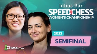 Julius Baer Womens Chess Championship 2023 Semifinal  Hou Yifan v Kosteniuk Former Champs Clash [upl. by Oiliduab299]