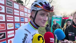 Mathieu van der Poel verwacht een zware cross in Gavere “Uitslag ligt zeker nog niet vast” [upl. by Acire649]