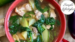 Filipino Chicken Soup Tinola This is a easy onepot dish from the Philippines easy Sopas recipe [upl. by Htinek]