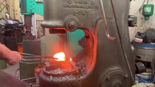 Forging on the alldays 1 Cwt air hammer [upl. by Eenolem372]