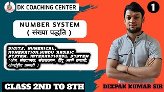 Number System संख्या पद्धति  Lecture 1  by deepak kumar sir Dkcoachingcenter8 [upl. by Ranip276]