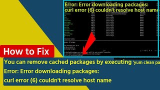 How to fix Error Error downloading packages  curl error 6 couldnt resolve host name [upl. by Lunt]