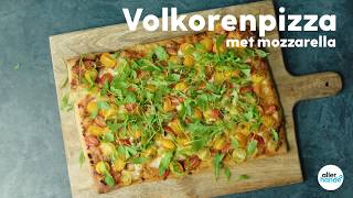 Pizza met mozzarella kappertjes en tomaat  Allerhande [upl. by Shiroma]