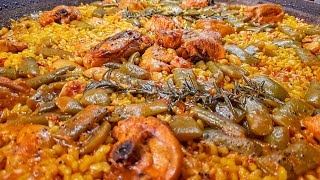 Receta PAELLA AUTÉNTICA VALENCIANA TRADICIONAL🥘 PASO A PASO de POLLO y CONEJOspanish chicken paella [upl. by Rosner]