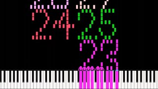 Play From 1 to 100 on Piano midi art music [upl. by Hiltan763]