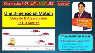 kinematics06 One Dimensional Motion  Velocity amp Acceleration in 1 D Motion 11th NEET  JEE [upl. by Wilder604]