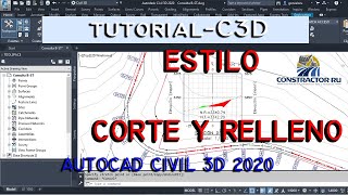 Estilo de corte y relleno con Autocad civil 3d SOLUCIÓN DE CONSULTA [upl. by Himelman]