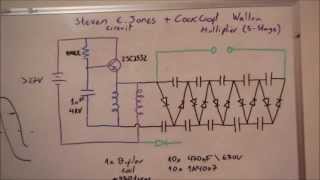 Steven E Jones Circuit  CockCroft Walton Multiplier  High Voltage DC [upl. by Eldreeda]