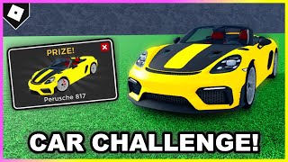 How to COMPLETE CAR CHALLENGE  Get Perusche 817 in CAR DEALERSHIP TYCOON 2024 ROBLOX [upl. by Othella]