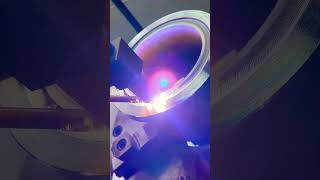 Flange bottom seam welding uses circumferential seam automatic welding machine welding [upl. by Sells]