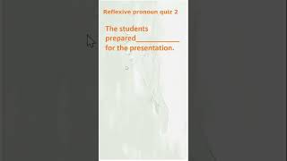 reflexive pronoun quiz 2 englishgrammar shorts shortsbeta englishtest learnenglish [upl. by Diehl]