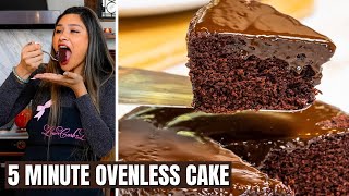 5 MINUTE OVENLESS CAKE How to Make Keto Chocolate Cake  Low Carb Dairy Free [upl. by Gnahc]