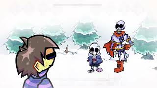 FNF Hypothermia improved version  Frostbite Undertale Cover █ Friday Night Funkin – mods █ [upl. by Sudoeht]