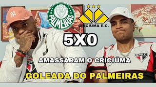 REACT PALMEIRAS 5 X 0 CRICIÚMA  GOLEADA DO VERDÃO BRASILEIRÃO 2024 [upl. by Suoirred]