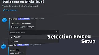 Discord Selection menu Embeds using Sapphire Bot [upl. by Hujsak]