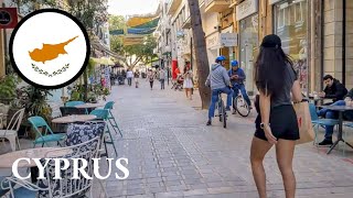 【60fps】Cyprus  walk tour across the city centre of Nicosia Λευκωσία [upl. by Pardew]