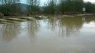 Floodwater covering I5 in Chehalis WA [upl. by Thorncombe]