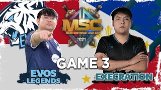 NICE GAME EVOS LEGEND  ANTIMAGE LAGI ON FIRE  EVOS VS EXECRATION GAME 3 [upl. by Kapeed]