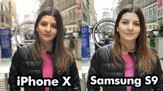 Samsung Galaxy S9 Plus Camera Vs iPhone X [upl. by Noeled258]