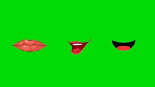 3  talking mouth lips green screen video [upl. by Eentrok]