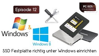 Wichtigste Einstellungen für SSD Festplatten unter Windows 7 amp 8  PC SOS TV [upl. by Kenimod984]