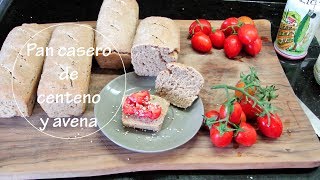 PAN CASERO de CENTENO y AVENA 4 HARINAS DIFERENTES muy FACIL muy BUENO IDEAL  Acqua Rosa Recetas [upl. by Darra]